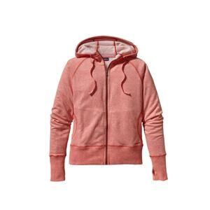 Women’s Medium Patagonia Cloud Stack Pink Zip Up Jacket Outdoor Hood Light Layer